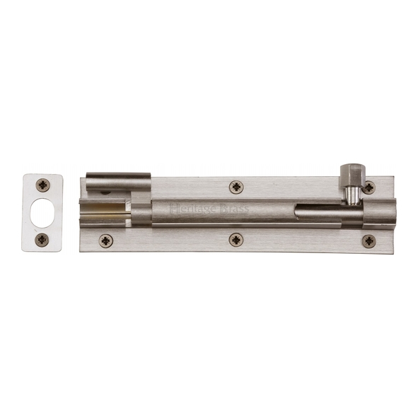 C1594 6-SN • 152 x 038mm • Satin Nickel • Heritage Brass Necked Barrel Bolt